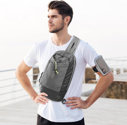 Sling Bag RFID Blocking Lightweight Crossbody Backpack Chest Shoulder Bag for Travel Sports Running