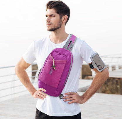 Sling Bag RFID Blocking Lightweight Crossbody Backpack Chest Shoulder Bag for Travel Sports Running