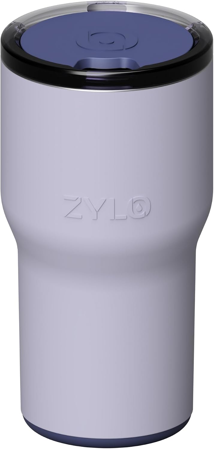 16oz Stainless Steel Tumbler Water Bottle - Spill-Proof Screw-On Lid, Insulated, Straw Compatible, BPA-Free - 12hr Hot/24hr Cold, Fits Cup Holders - Jet Black