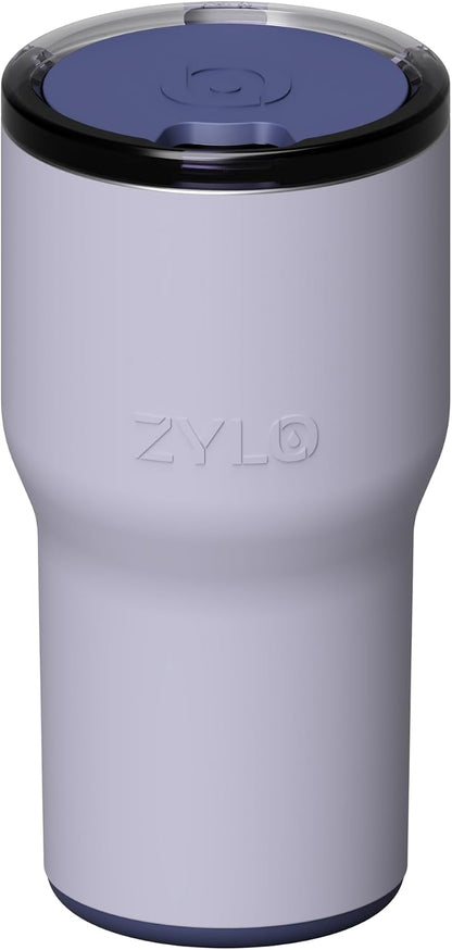 16oz Stainless Steel Tumbler Water Bottle - Spill-Proof Screw-On Lid, Insulated, Straw Compatible, BPA-Free - 12hr Hot/24hr Cold, Fits Cup Holders - Jet Black