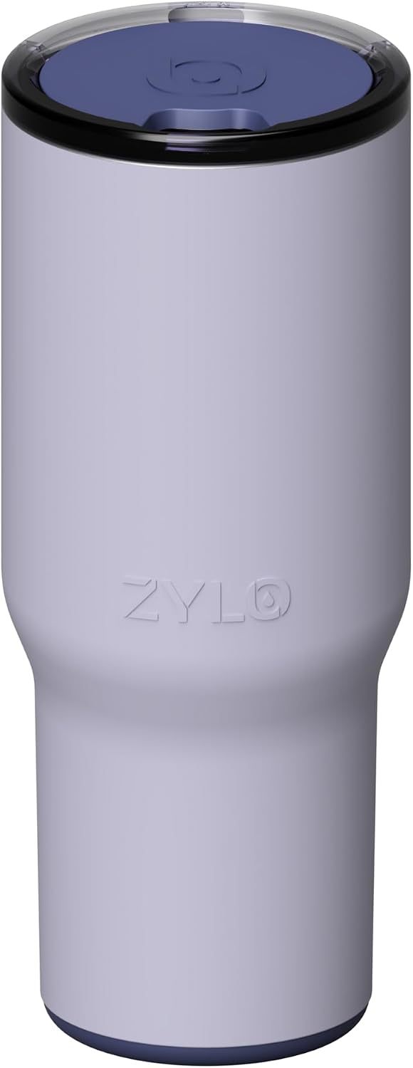 16oz Stainless Steel Tumbler Water Bottle - Spill-Proof Screw-On Lid, Insulated, Straw Compatible, BPA-Free - 12hr Hot/24hr Cold, Fits Cup Holders - Jet Black