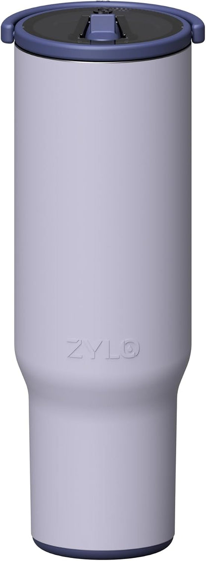 16oz Stainless Steel Tumbler Water Bottle - Spill-Proof Screw-On Lid, Insulated, Straw Compatible, BPA-Free - 12hr Hot/24hr Cold, Fits Cup Holders - Jet Black