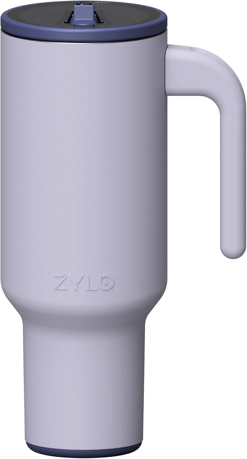 16oz Stainless Steel Tumbler Water Bottle - Spill-Proof Screw-On Lid, Insulated, Straw Compatible, BPA-Free - 12hr Hot/24hr Cold, Fits Cup Holders - Jet Black
