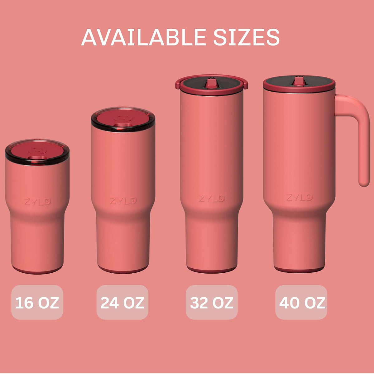 16oz Stainless Steel Tumbler Water Bottle - Spill-Proof Screw-On Lid, Insulated, Straw Compatible, BPA-Free - 12hr Hot/24hr Cold, Fits Cup Holders - Jet Black