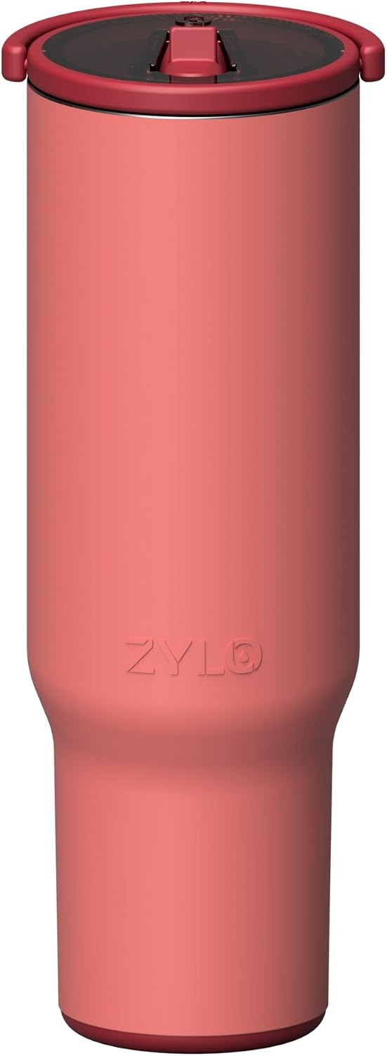 16oz Stainless Steel Tumbler Water Bottle - Spill-Proof Screw-On Lid, Insulated, Straw Compatible, BPA-Free - 12hr Hot/24hr Cold, Fits Cup Holders - Jet Black