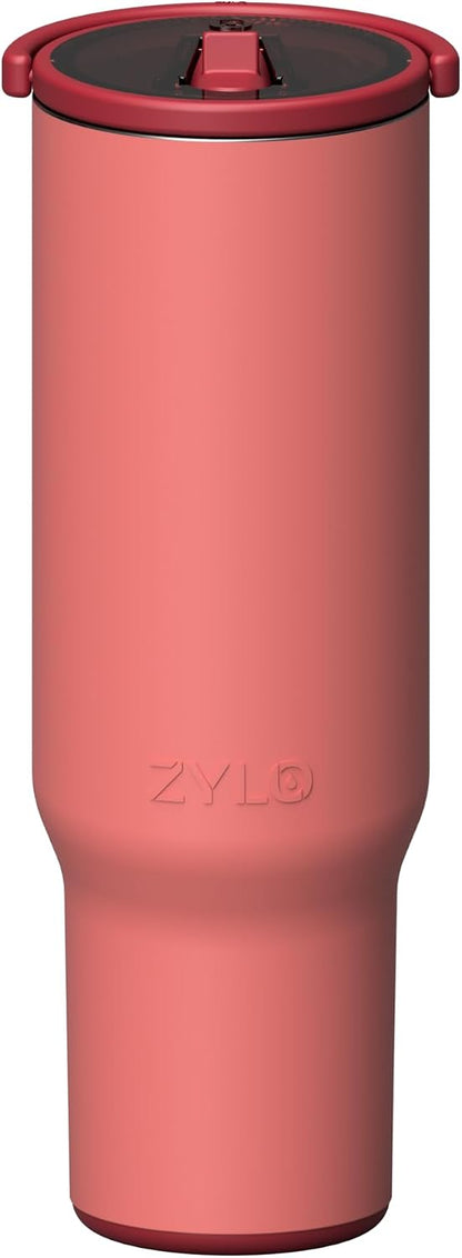 16oz Stainless Steel Tumbler Water Bottle - Spill-Proof Screw-On Lid, Insulated, Straw Compatible, BPA-Free - 12hr Hot/24hr Cold, Fits Cup Holders - Jet Black