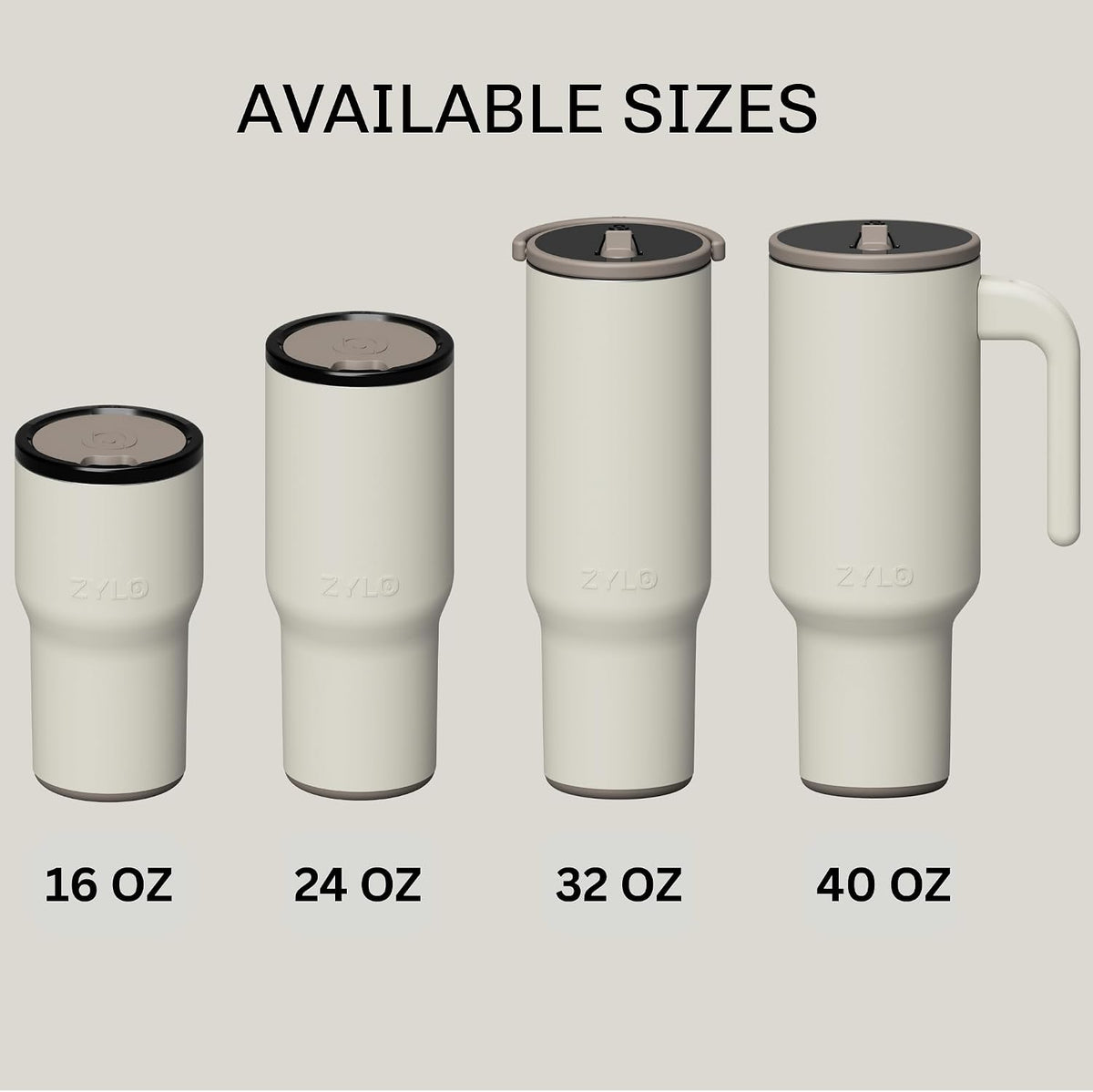 16oz Stainless Steel Tumbler Water Bottle - Spill-Proof Screw-On Lid, Insulated, Straw Compatible, BPA-Free - 12hr Hot/24hr Cold, Fits Cup Holders - Jet Black