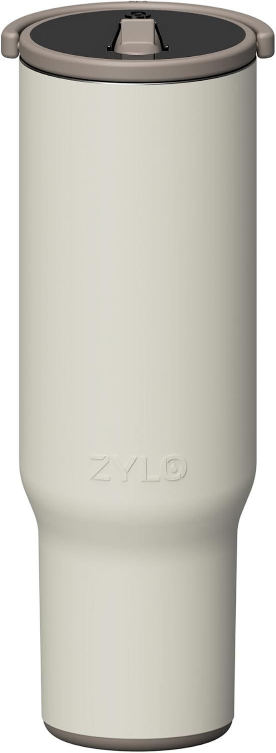 16oz Stainless Steel Tumbler Water Bottle - Spill-Proof Screw-On Lid, Insulated, Straw Compatible, BPA-Free - 12hr Hot/24hr Cold, Fits Cup Holders - Jet Black