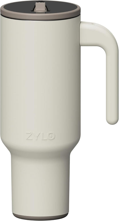 16oz Stainless Steel Tumbler Water Bottle - Spill-Proof Screw-On Lid, Insulated, Straw Compatible, BPA-Free - 12hr Hot/24hr Cold, Fits Cup Holders - Jet Black