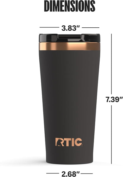 18oz Pint Tumbler with Lid, Ceramic Lined, Black Cherry