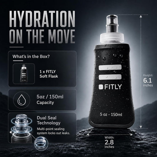 Soft Flask Running Water Bottle - Collapsible Hydration Flask