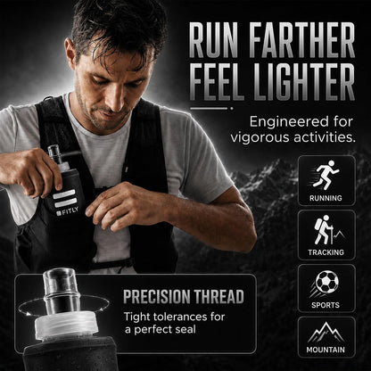 Soft Flask Running Water Bottle - Collapsible Hydration Flask