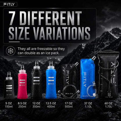 Soft Flask Running Water Bottle - Collapsible Hydration Flask