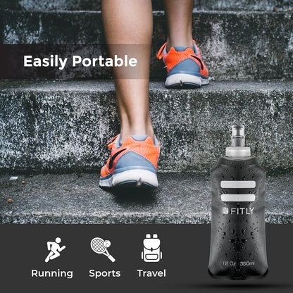 Soft Flask Running Water Bottle - Collapsible Hydration Flask