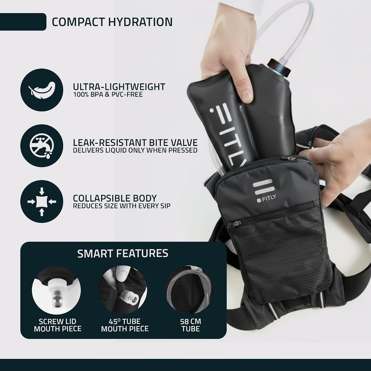 Soft Flask Running Water Bottle - Collapsible Hydration Flask