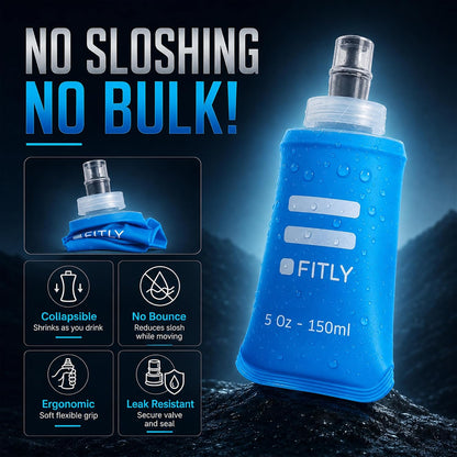 Soft Flask Running Water Bottle - Collapsible Hydration Flask
