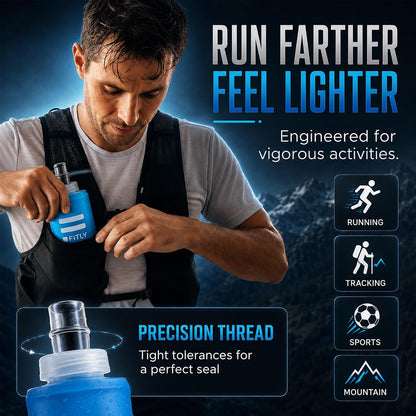 Soft Flask Running Water Bottle - Collapsible Hydration Flask
