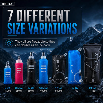 Soft Flask Running Water Bottle - Collapsible Hydration Flask