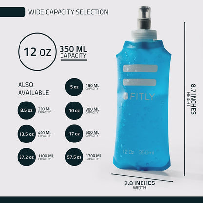 Soft Flask Running Water Bottle - Collapsible Hydration Flask