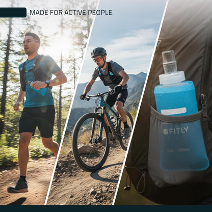 Soft Flask Running Water Bottle - Collapsible Hydration Flask
