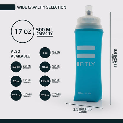 Soft Flask Running Water Bottle - Collapsible Hydration Flask