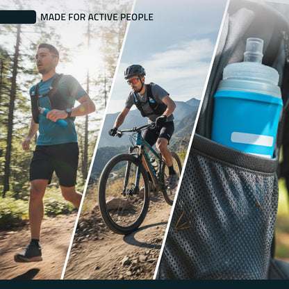 Soft Flask Running Water Bottle - Collapsible Hydration Flask