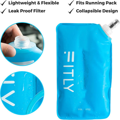Soft Flask Running Water Bottle - Collapsible Hydration Flask