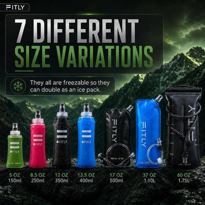Soft Flask Running Water Bottle - Collapsible Hydration Flask