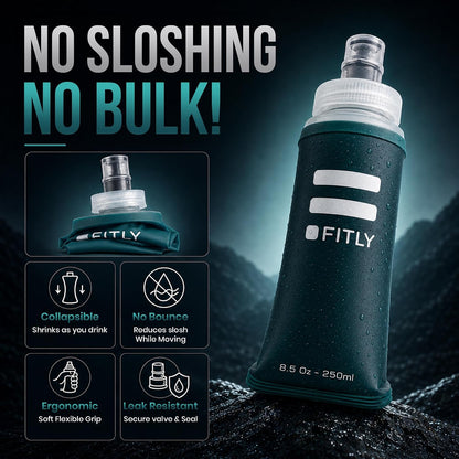 Soft Flask Running Water Bottle - Collapsible Hydration Flask