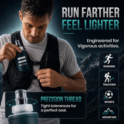 Soft Flask Running Water Bottle - Collapsible Hydration Flask