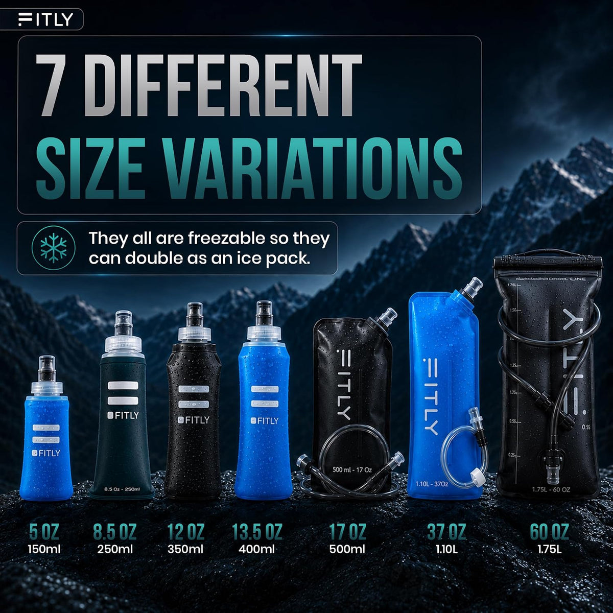 Soft Flask Running Water Bottle - Collapsible Hydration Flask