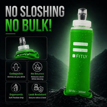 Soft Flask Running Water Bottle - Collapsible Hydration Flask