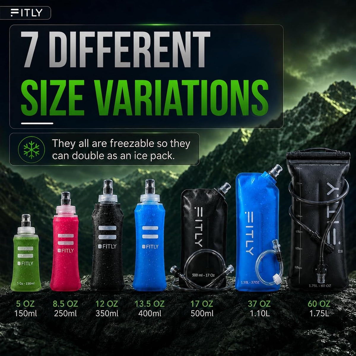 Soft Flask Running Water Bottle - Collapsible Hydration Flask
