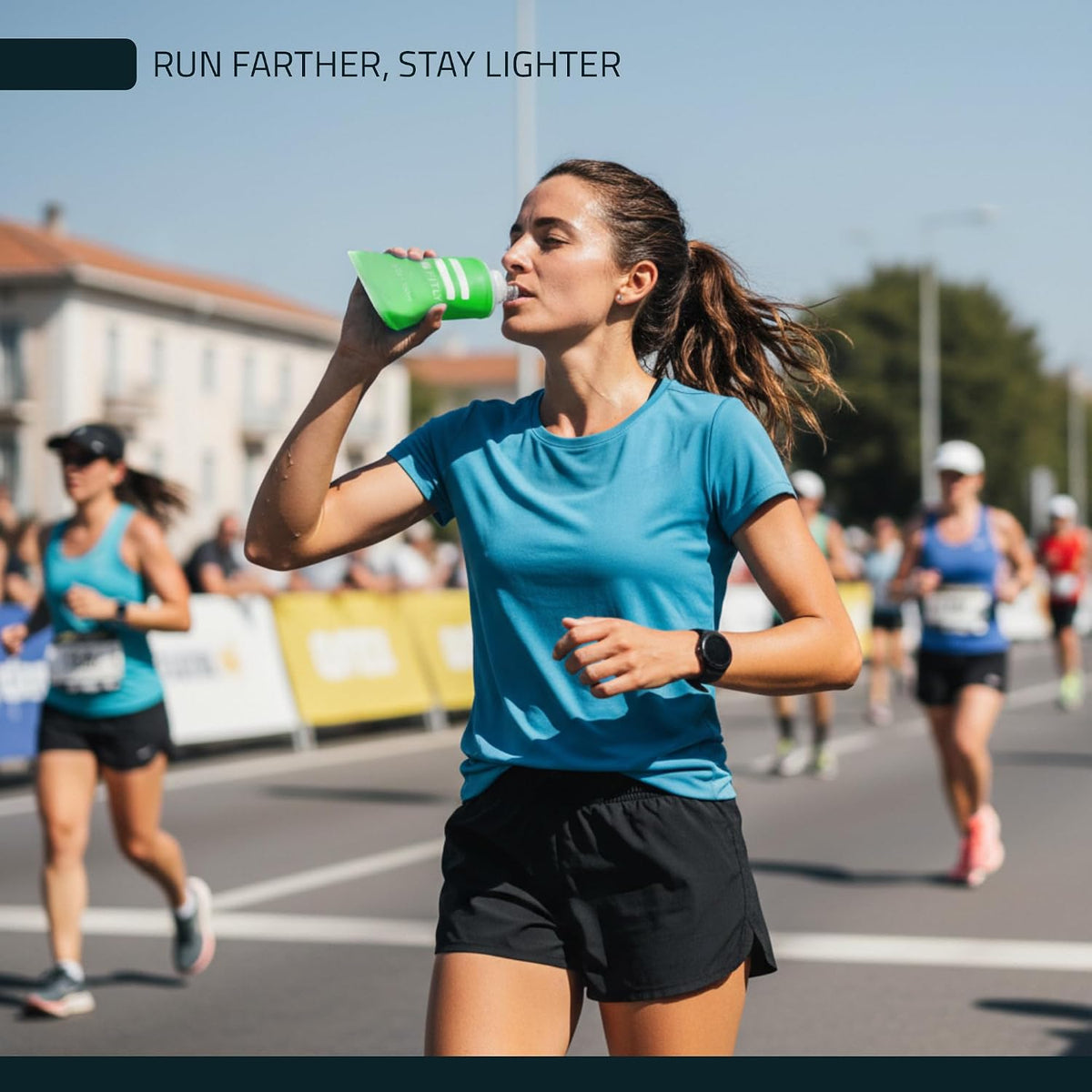Soft Flask Running Water Bottle - Collapsible Hydration Flask