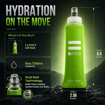 Soft Flask Running Water Bottle - Collapsible Hydration Flask