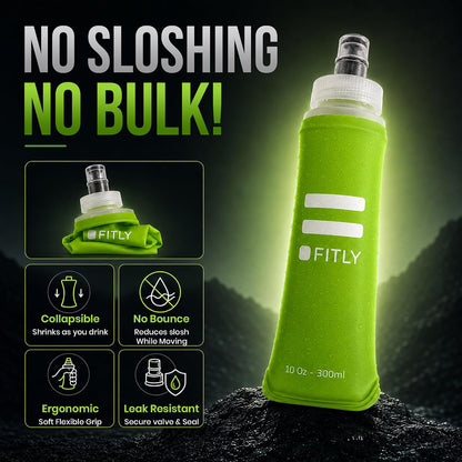 Soft Flask Running Water Bottle - Collapsible Hydration Flask