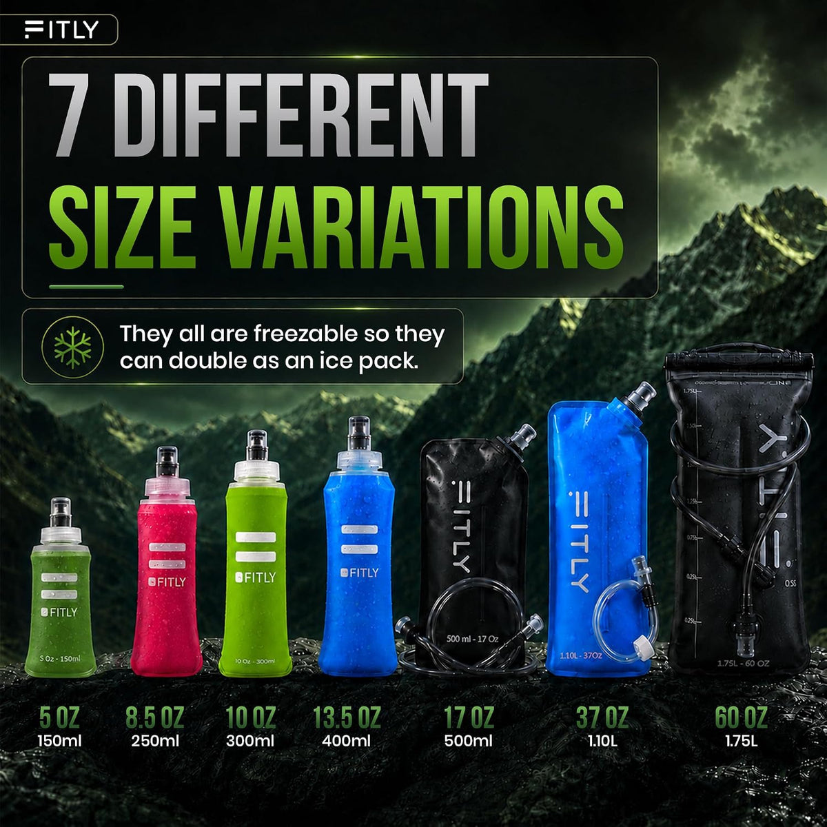 Soft Flask Running Water Bottle - Collapsible Hydration Flask