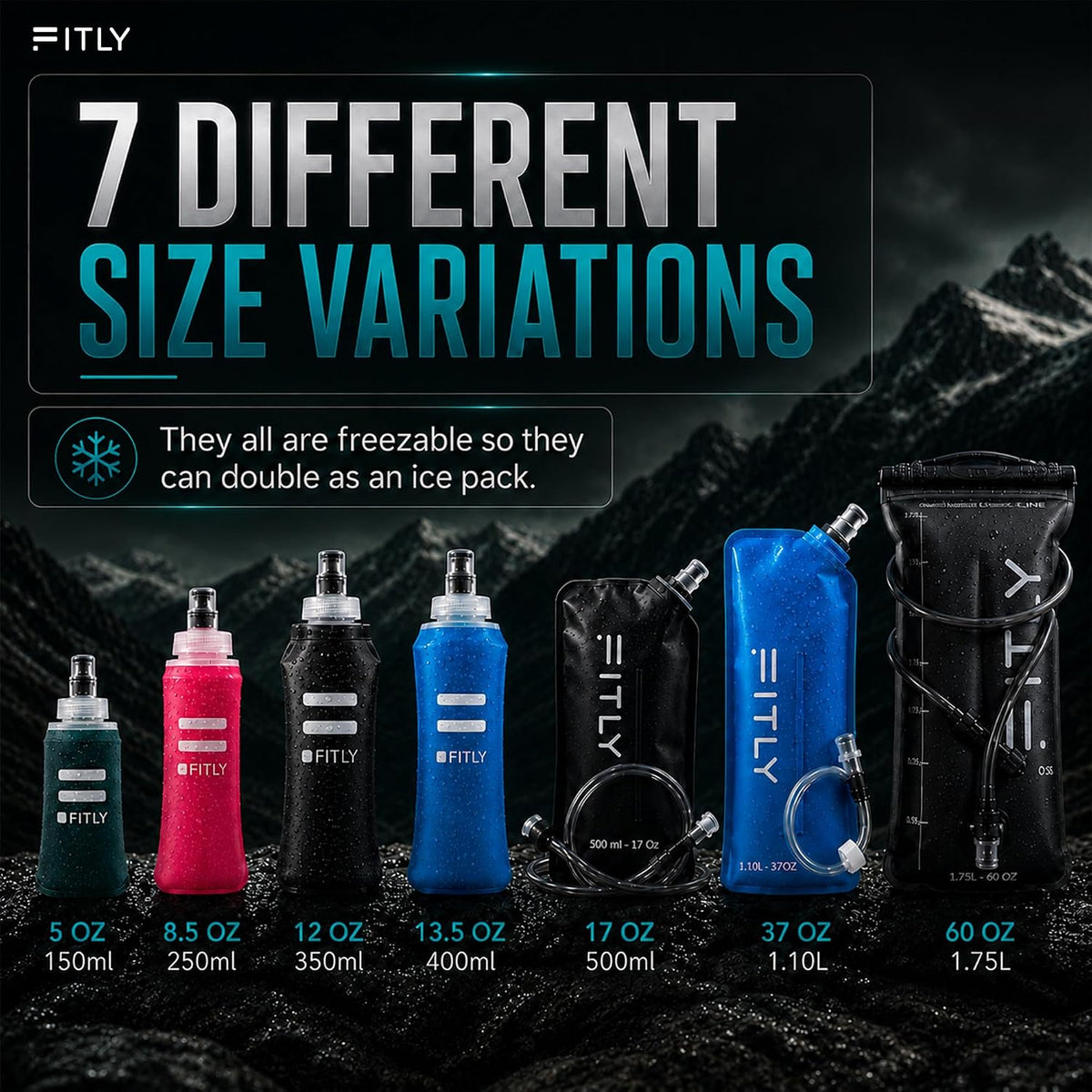 Soft Flask Running Water Bottle - Collapsible Hydration Flask