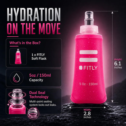 Soft Flask Running Water Bottle - Collapsible Hydration Flask