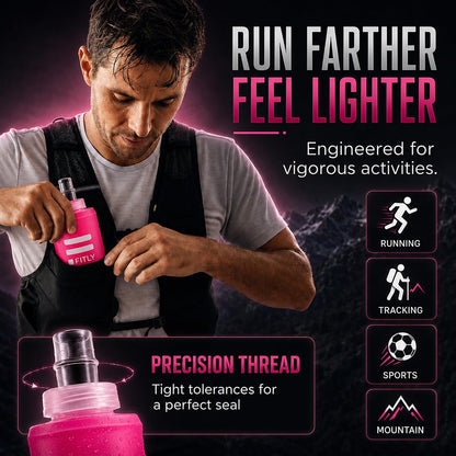 Soft Flask Running Water Bottle - Collapsible Hydration Flask