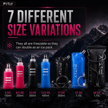 Soft Flask Running Water Bottle - Collapsible Hydration Flask