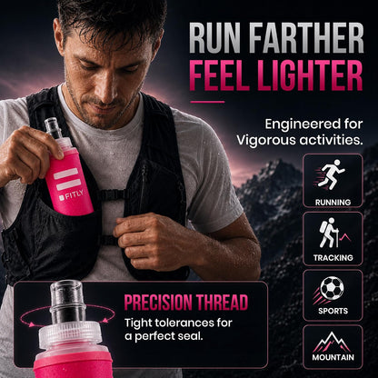 Soft Flask Running Water Bottle - Collapsible Hydration Flask