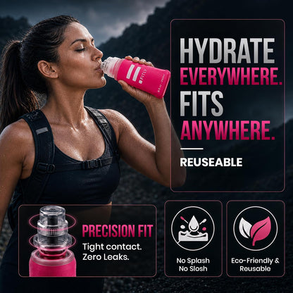Soft Flask Running Water Bottle - Collapsible Hydration Flask