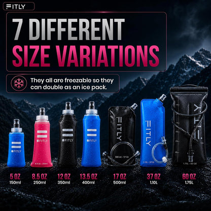Soft Flask Running Water Bottle - Collapsible Hydration Flask