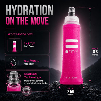 Soft Flask Running Water Bottle - Collapsible Hydration Flask
