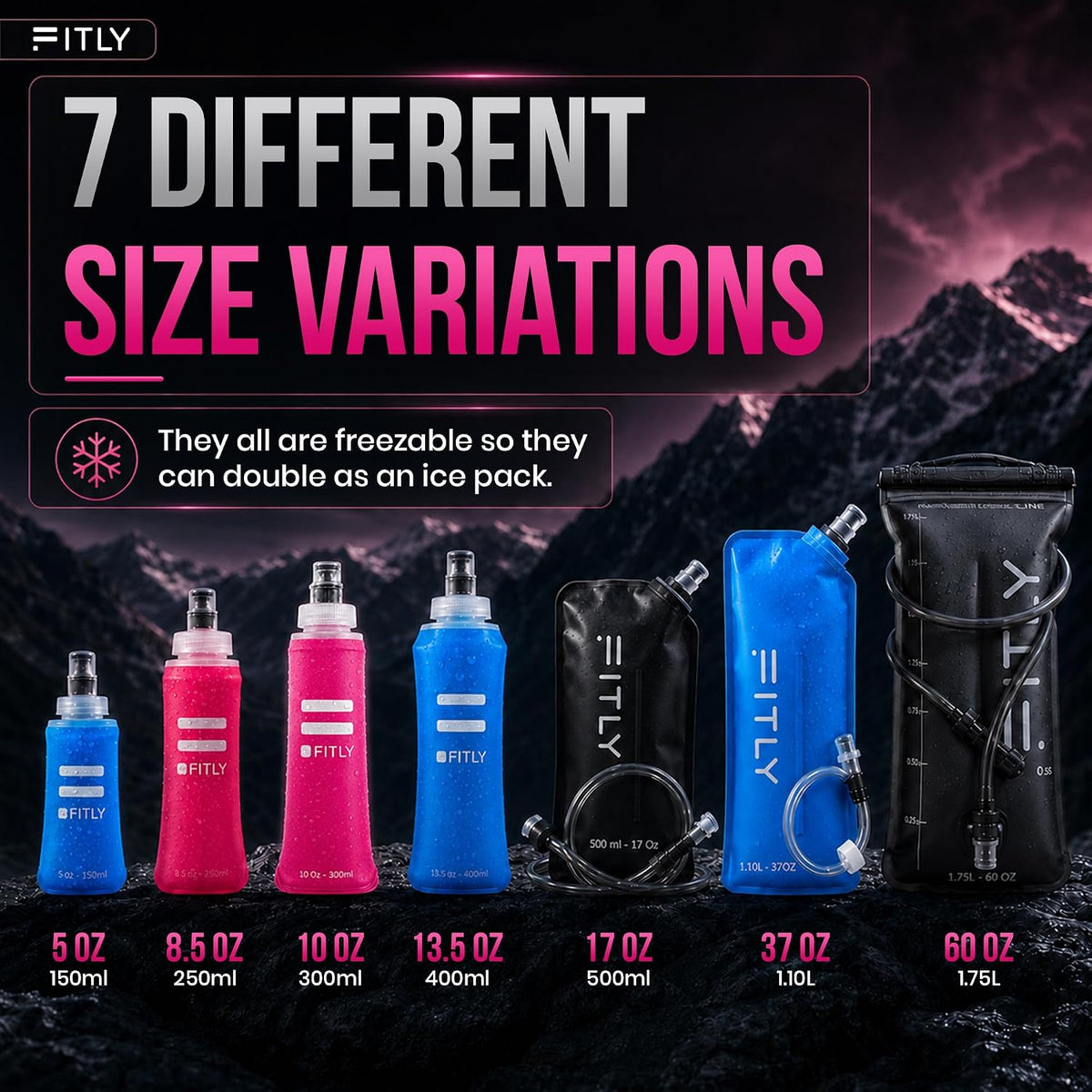 Soft Flask Running Water Bottle - Collapsible Hydration Flask