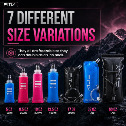 Soft Flask Running Water Bottle - Collapsible Hydration Flask