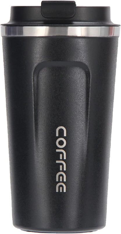 Travel Coffee Mug, 17 oz Thermal Coffee Mug with Spill Leakproof Lid,Double Wall Reusable Vacuum Stainless Steel Insulated Cup for Keep Hot/Ice Drinks,Beer,Tea,Water