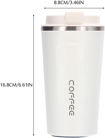 Travel Coffee Mug, 17 oz Thermal Coffee Mug with Spill Leakproof Lid,Double Wall Reusable Vacuum Stainless Steel Insulated Cup for Keep Hot/Ice Drinks,Beer,Tea,Water