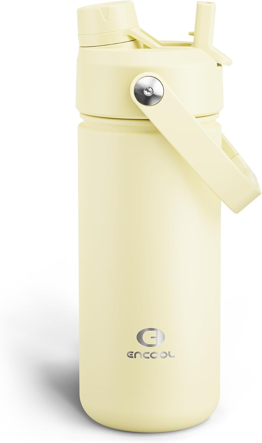 Insulated Water Bottle with Straw Stainless Steel Water Bottle, Leak-Proof, BPA-Free, Double Wall Vacuum Keeps Cold for 24 Hours for Sports, Travel, School (26 oz, Cotton Candy) - Colors A